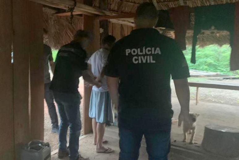 O homem foi preso em um assentamento na zona rural de Araguacema - Foto: Divulgação Polícia Civil