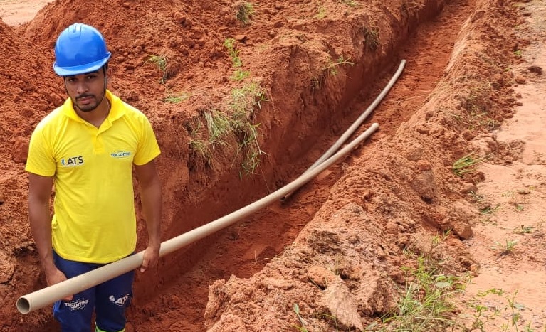 Após a conclusão da rede, as equipes da ATS instalaram cerca de 30 novas ligações de água - Foto: Divulgação Governo do Tocantins